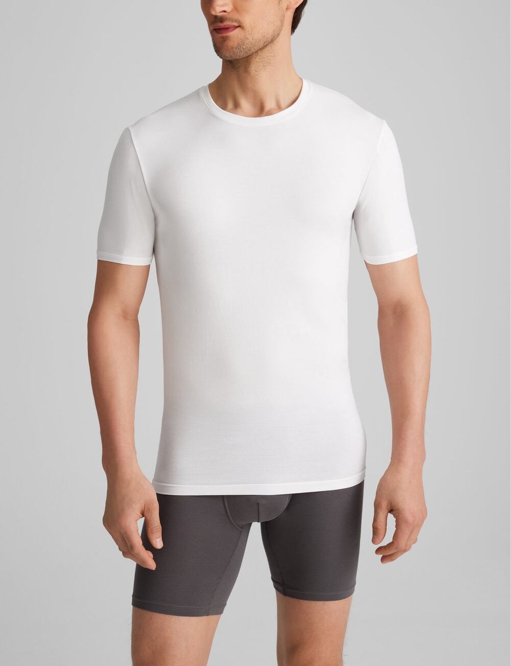 Tommy John White Stay Tucked Modal Blend Crewneck Casual Shirt Loungewear